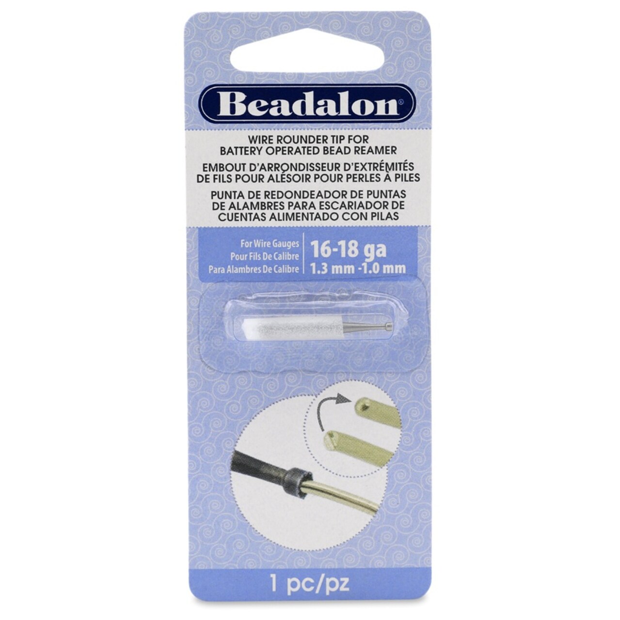 Beadalon Battery Operated Bead Reamer Wire Rounder Tip-16-18 Gauge